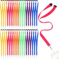 Patelai 60 Pcs Breakaway Lanyards with J Hook Bulk Flat for ID Badges Neck Badge Lanyards Card Nametag Holder Neck Straps (Multi Colors)
