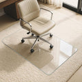 VASUHOME Heavy-Duty Tempered Glass Chair Mat, 31 x 48 Inch Large Office Floor Mat for Carpet or Hardwood Floors, 1/5" Thick with 12 Anti-Slip Pads