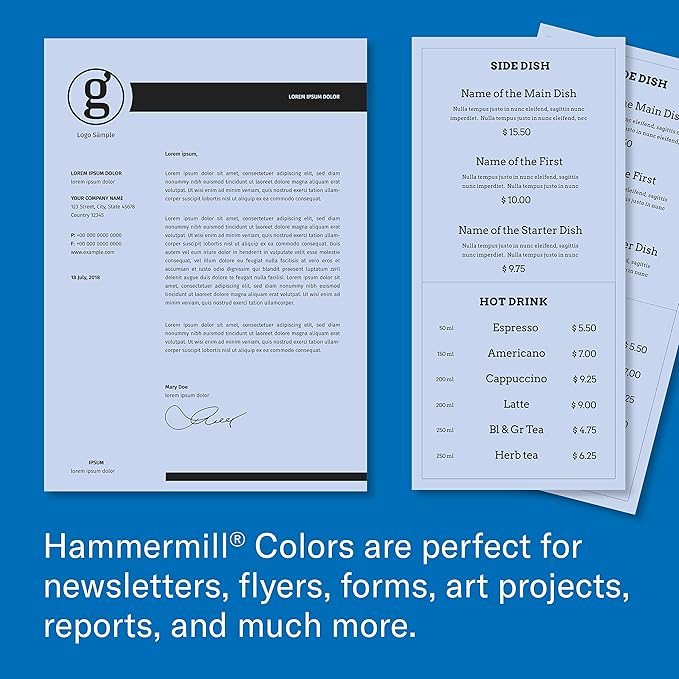 Hammermill Colored Paper, 20 lb Orchid Printer Paper, 8.5 x 11-1 Ream (500 Sheets) - Made in the USA, Pastel Paper, 103770R