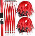 Harloon 150 Pcs Lanyards Breakaway Bulk Neck Flat Lanyard with Detachable Buckle and Clip Swivel Hooks for Badge Holder