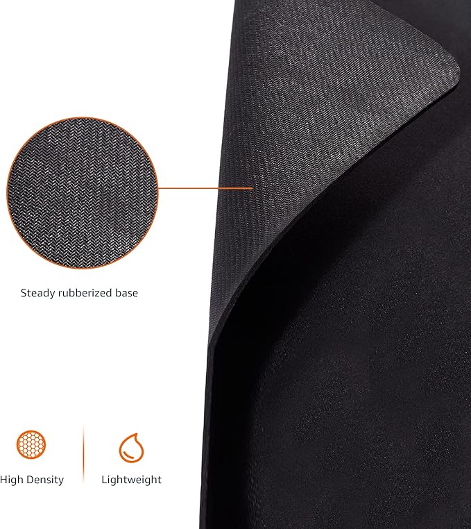 Amazon Basics Large Extended Computer Rectangular Mouse Pad, 16.7 x 35.7 inch, Black