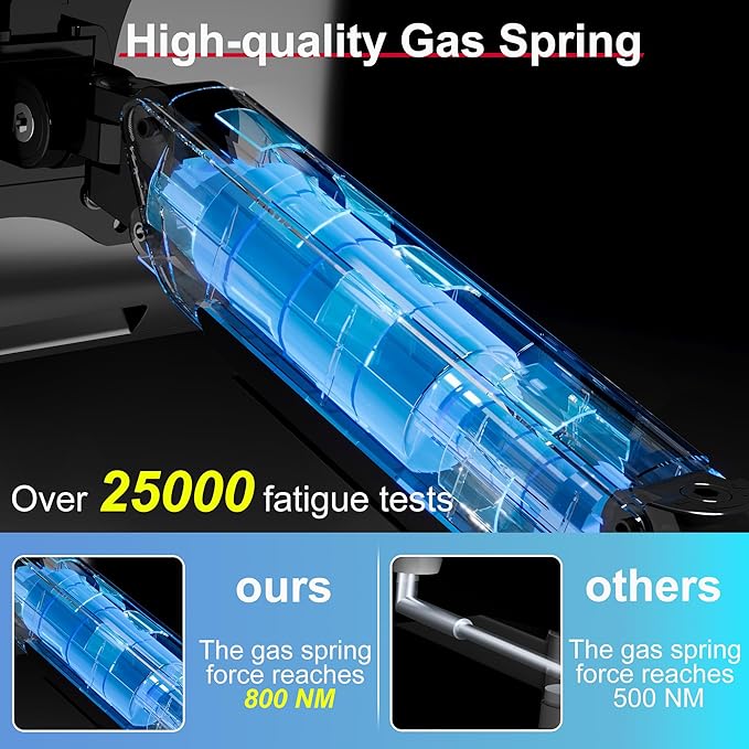 Dual Monitor Arm for 17-35" Screens up to 24.2 lbs, Ergonomic Gas Spring Monitor Stand with Height Adjust, Tilt, Swivel & Cable Management, VESA Desk Mount with 2 Types of Installation, Black