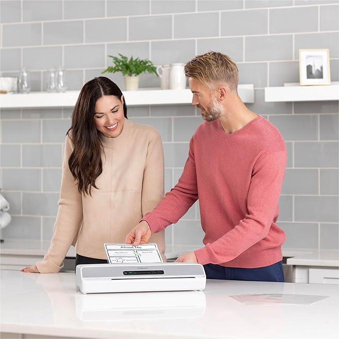 Fellowes Amaris 125 laminator Machine, School or Office use, 12.5 max Width, with 10 Jam Free Laminating Sheets