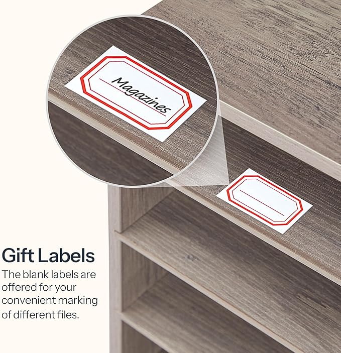 HOOBRO Wooden Literature Organizer, 36-Slot Mail Sorters, Removable Classroom Mailbox, Student Mailboxes for Classroom, Paper Storage Organizer, for Home, Office, Study, Classroom, Greige BG36WF01