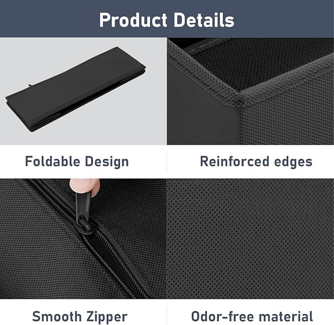 DIMJ Drawer Organizer Clothes Storage - 24 Pack Baby Dresser Organizer for Nursery, Foldable Closet Drawer Organizer Bins for Bedroom Organization, Fabric Storage Dividers for Socks, Underwears, Bras