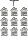 Big House Push Pins - Silver Metal Home Pins - for Cork Board, Maps, or Lapel Pin Use - Designed in USA - Set of 10