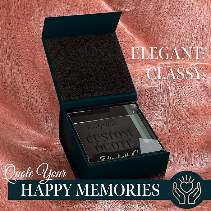 Custom Acrylic Sign Personalized, Custom Desk Name Plate, 18 Styles, (4"x4"), With Gift Box, USA Made by Acryluxe. (Holman)