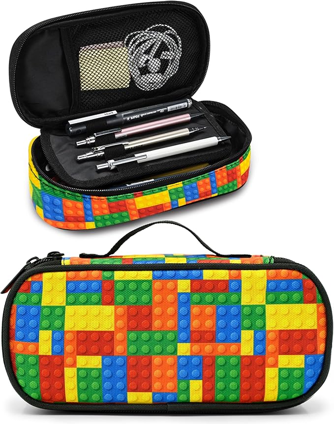 Brick Pencil Case Pencil Pouch Large Capacity Pen Bag School Office Organizer Stationery Storage Box For Girls Boys Teen Kids