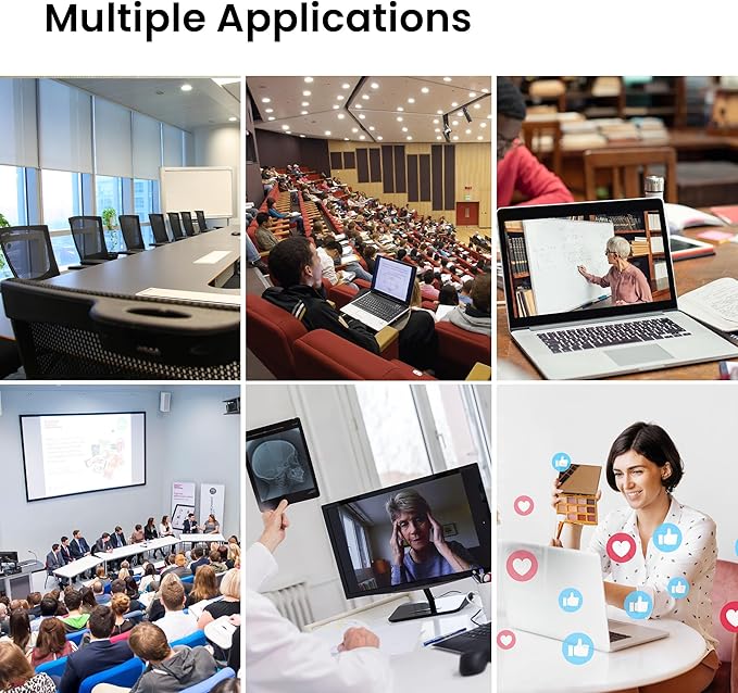 iuZee PTZ Camera 20X Optical Zoom Conference Room USB3.0 HDMI 1080P 60FPS Wide Angle for Video Conference Meeting Church Live Streaming Education Works with Zoom Webex OBS YouTube