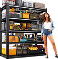 71"H Garage Shelving Heavy Duty Storage Shelves, 5-Tier Adjustable Metal Shelving Unit, Utility Garage Organizer Shelf for Basement, Pantry, Warehouse, supermarket, 45.6"W x 17.7"D x 71.2"H