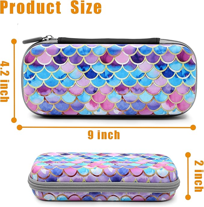 Mermaid Scales Pencil Case Zip Pencil Box Multi Pouch Holder Desk Organizer For Children Boy Girls School Office