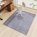 FlyEcho Glass Chair Mat 46" x 55" Heavy Duty Tempered Glass Office Chair Mat, Glass Floor Mat with Round Corner and Polished Edge for Smooth Glide, Carpet Hardwood Floor Protector,Grey