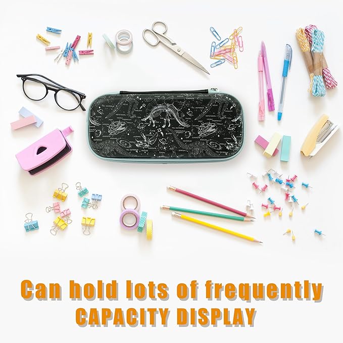 Dinosaur Pencil Box Zip Pencil Case for Boys Girls School Organizer Pencil Bag Large Capacity Pencil Pouch