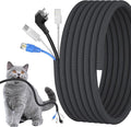 1/2 inch Cord Protectors from Pets No Chew, 10ft Wire Protector Cord Covers for Pets, Flexible Cable Sleeve Cord Management for TV/Computer/Electric Wires/Phone Charging Cables