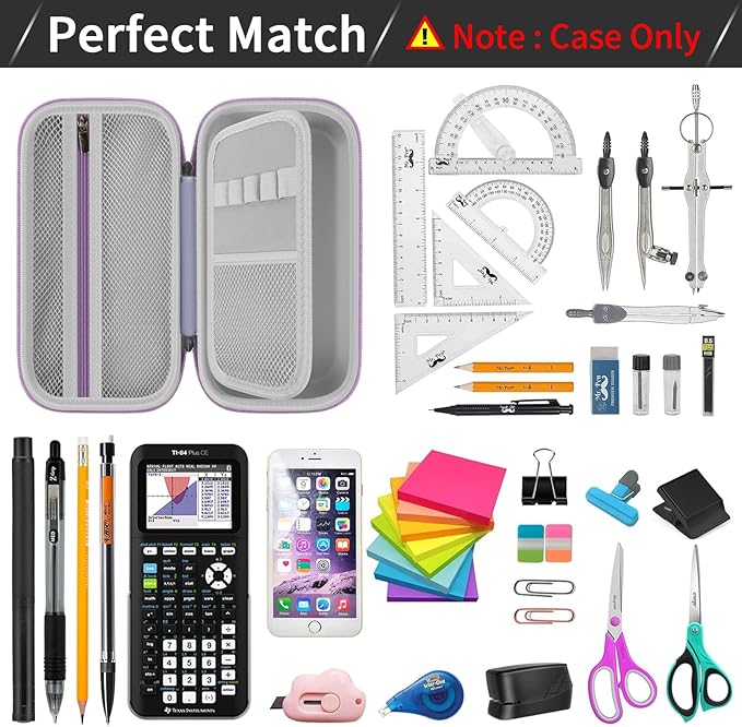 Pencil Case Pen Pouch Bag, Large Capacity Pencils Organizer Holder Office College Stationery Pen Marker Storage Supplies for adults, NOT INTENDED FOR USE BY CHILDREN 12 AND UNDER, Box Only (Purple)