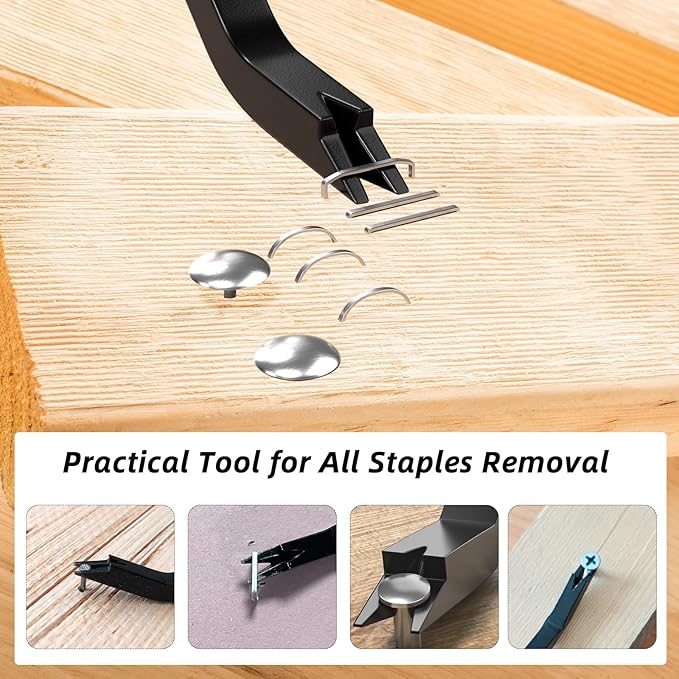 Heavy Duty Staple Remover Tool,Upholstery Stapler Puller Lifter, Tack Puller Nail Puller for Carpet, Wood, Floor, Furniture, Construction, Hardwood Floors, Industrial Staple Lifter