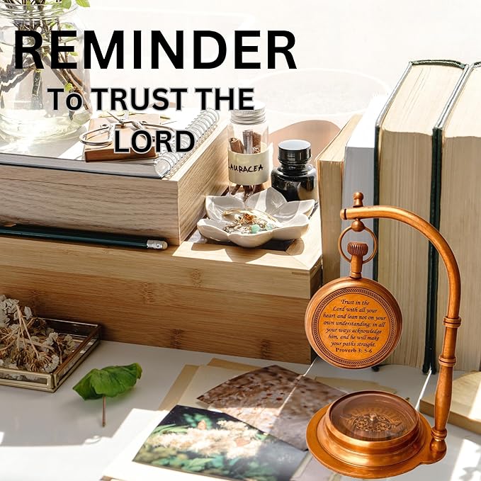 ALADEAN Decorative Table Compass | Desk Compass - Decorative Shelf Compass Vintage Table Top Decorative Gift (My Love)