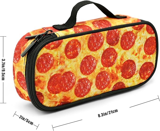 Pizza Pencil Case Pencil Pouch Large Capacity Pen Bag School Office Organizer Stationery Storage Box For Girls Boys Teen Kids