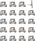 Golf Cart Push Pins - Silver Golf Cart Map Pins for Cork Boards, Maps, or Lapel Use - Designed in USA - Set of 20