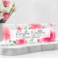 Personalized Name Plate for Desk Custom Acrylic Desk Name Plate Custom Employee Appreciation Gifts Office Gifts for Women, Men, Boss, Coworkers, Teacher, Nurse (Red Peony)