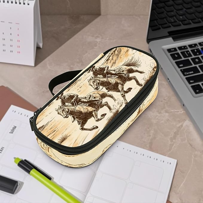 Western Pencil Case Pencil Pouch Large Capacity Pen Bag School Office Organizer Stationery Storage Box For Girls Boys Teen Kids