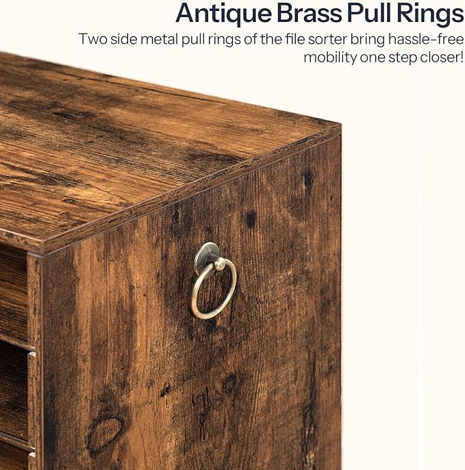 HOOBRO Wooden Literature Organizer, 36-Slot Mail Sorters, Removable Classroom Mailbox, Student Mailboxes for Classroom, Paper Storage Organizer, for Home, Office, Classroom, Rustic Brown FG36WF01