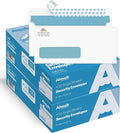 Aimoh #10 Custom Printed Single Left Window Self Seal Security Envelopes, Text and Logo Customization, Security Tinted, 4-1/8 x 9-1/2 Inches, 24 LB, 1000 Count (7-35210-1000)