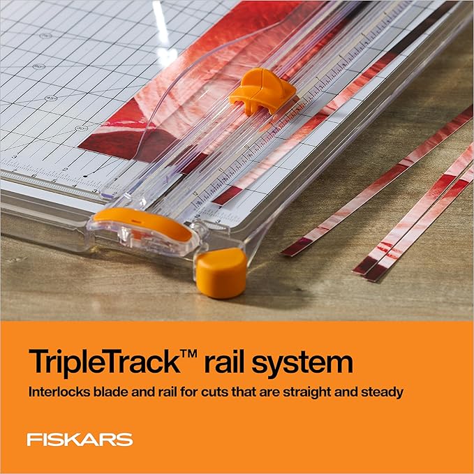 Fiskars Precision Paper Trimmer, Easy and Accurate Crafting Tool, Cuts Straight for Crafts, Cards, and More