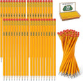 IKAYAS 50 Pack #2 HB Pencils Bulk Yellow Sharpened Pencils with Erasers for Kids, 2 Pre-sharpened pencils number 2 pencils for classroom office Supplies, Writing, Drawing and Sketching (Wood-Cased)