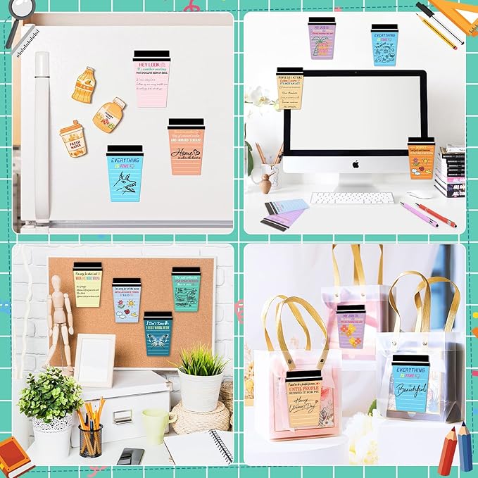 36 Sets Sarcastic Notepads with Sayings Ballpoint Pens Funny Sticky Notes with Snarky Sarcastic Pens Gifts for Coworker Employee Teacher Nurse Office Supplies