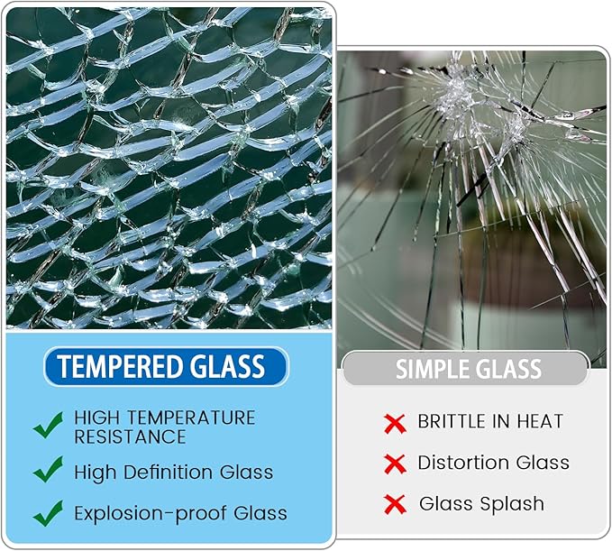 Magnetic Glass Dry Erase Board White Board Wall Mounted Whiteboard, Large Frameless White Board (Glassboard Black, 48" W x 36" H)