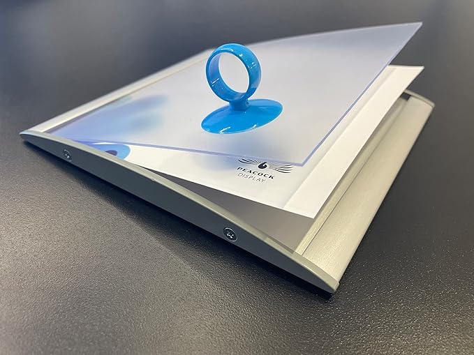 Curved Office Business Door Sign Holder | Aluminum Wall Mount Name Plate Holder, cubicle sign holder, sturdy and beautiful 6.00" W X 5.00" H (N124x6" 2 signs)
