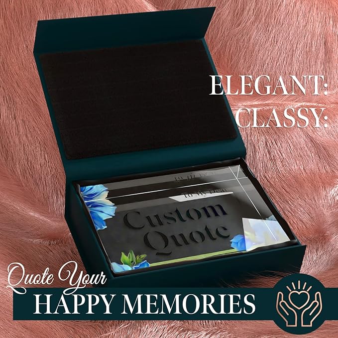 Custom Acrylic Sign Personalized, Custom Desk Name Plate, 18 Styles, (5"x7"), With Gift Box, USA Made by Acryluxe. (Meconopsis)