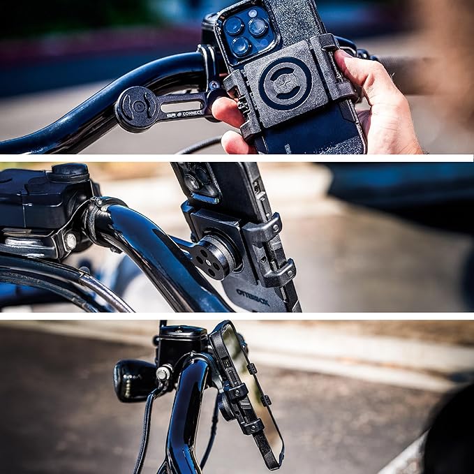 SP Connect Universal Handlebar Phone Mount for 58-85mm Phones, Black