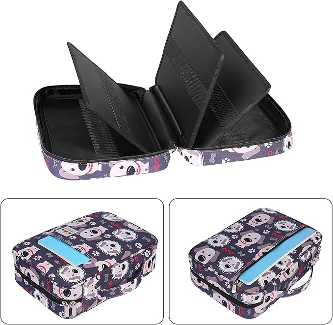 BOMKEE Coloring Pencil Case 220 Slots Pencils/Gel Pens Organizer Waterproof Travel Case Zipper Carrying Portable Pencil Markers Pen Holder Bag for Painter Writers
