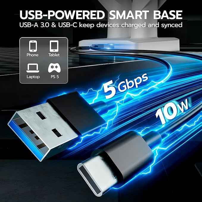 ARES WING Dual Monitor Mount, Heavy Duty Monitor Arms for 2 Monitors for 17-35 Inch, Fully Adjustable Monitor Desk Stand with USB A/C for Ultrawide Screen, VESA 75x75 or 100x100mm, White