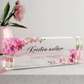 Custom Desk Name Plate Personalized, Acrylic Name Plate for Desk, Office Desk Decor for Women and Men, Employee Appreciation Gifts Office Gifts for Boss, Manager, Teacher, Nurse (Butterfly Orchid)