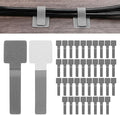 40-Pack Hook and Loop Cable Ties, 3.5 x 1.1 Inch Enhanced Self-Adhesive Cord Organizer for Desk/Home/Wall/Office Essentials, Cable Management Under Desk [Gray]