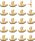 Bird Push Pins - Gold Flying Bird Map Pins - Birdwatching Tacks for Cork Boards, Maps, or Lapel Use - Designed in USA - Set of 20