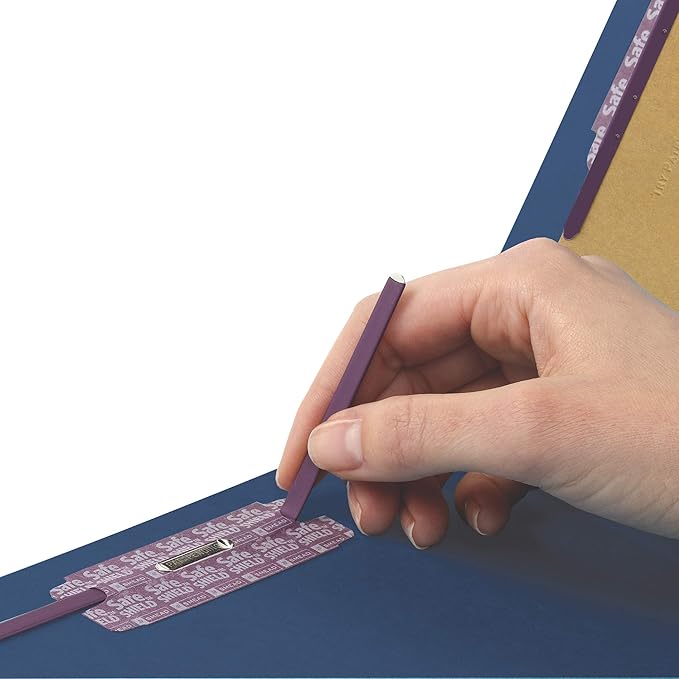 Smead End Tab Classification Folder, Letter, Straight, 2 Dividers, Dark Blue, 10 per Box (26784) (Pack of 3)