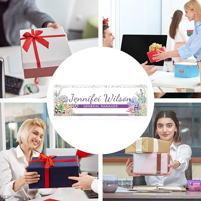 Name Plate for Desk-Personalized Name Plates for Desk-Name Plate Personalized for Office-Gifts for Teacher Boss Employee Appreciation Office Desk Decor (purple A), MYDZBJMT1009