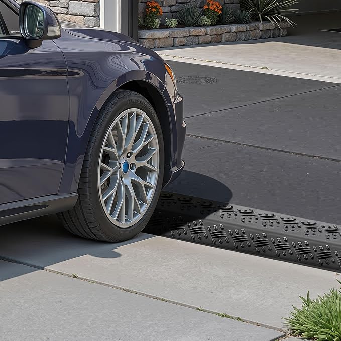 VEVOR 1 Pack Drop Over Cable Cover, 2 Channel Heavy Duty Cable Hose Protector Ramp, 38.3'' Floor Cord Cover, 17,500 lbs/Axle Load Capacity, for Traffic Areas, Indoor, Outdoor, Home, Office, Warehouse