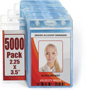 Mifflin-USA Plastic Waterproof ID Badge Holders (Clear, 2.25x3.5 Inch, 5000 Pack), Vertical Hanging Name Card Holder with Zipper, Resealable Bulk Nametag Holders