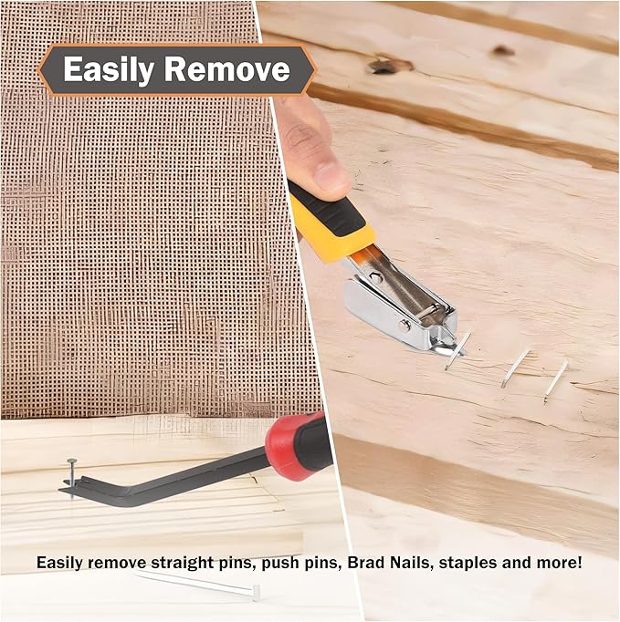 Upholstery Staple Remover Heavy Duty Staple Remover Tool for Floor,Carpet,Wood,Construction,Furniture,Also Used in A Variety of Nailed Picture Frames and Wooden Boxes (M-2P)