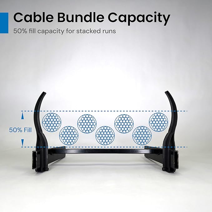 ICC Cable Runway Retainer Kit – 10-Pack | Steel, Black Powder Coat, Secures Cables in Runway