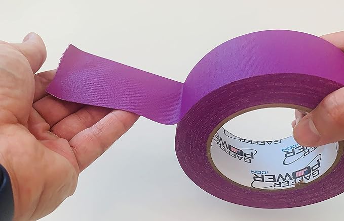 Gaffer Power Purple Tape | Real USA Made Gaffers Tape | Heavy Duty, Non-Reflective, Leaves No Residue | Strong, Easy Tear Tape for Cables, Crafts, Repairs | 2 Inch x 30 Yards