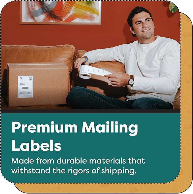 Aegis Adhesives - 4” X 2” Direct Thermal Labels for Shipping & Postage, Perforated & Compatible with Rollo, Zebra, & Other Desktop Label Printers (10 Rolls, 700/Roll)