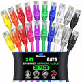 Maximm Cat 6 Ethernet Cable 3 ft (20-Pack) - High-Speed LAN Cable, Internet Cable, Patch Cable, and Network Cable - UTP, 10Gbps, 550MHz Ethernet Cord - Multicolor