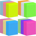 60 Pack Lined Sticky Notes Bulk 4 x 6 in Large Ruled Post Sticky Colorful Self-Stick Note Pads with Lines 12 Color Super Sticking Power Memo Pads 45 Sheets/pad for Office Home School Notebook Wall