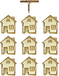 Big House Push Pins - Gold Metal Home Pins - for Cork Board, Maps, or Lapel Pin Use - Designed in USA - Set of 10